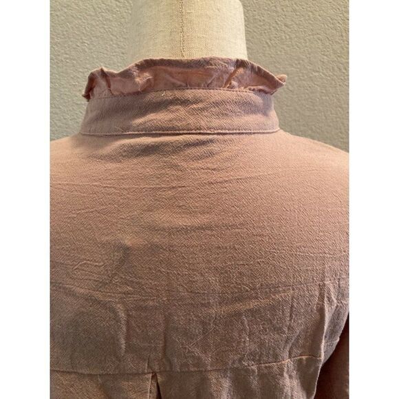 Zanzea Collection WOMENS Button Down Shirt Dolman Size Large Ruffled Collar - Picture 7 of 12